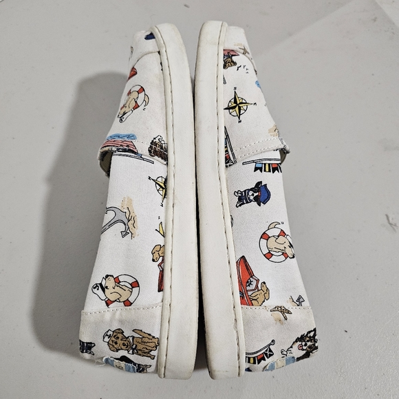 Toms Nautical Dogs Canvas Women's Classics Slip-on Shoes Youth 5.5 - Picture 9 of 10